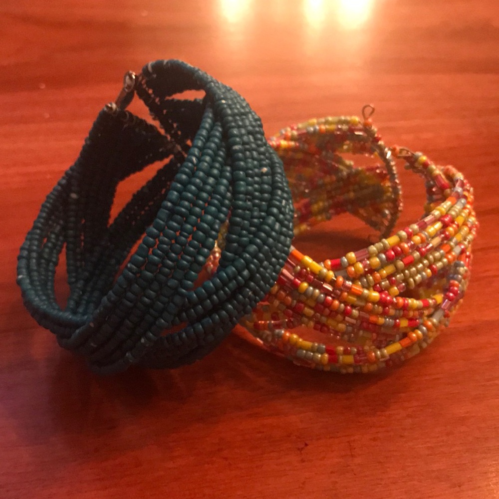 Lbvyr cuff bracelet beaded  multicolored festival summer every day wear casual